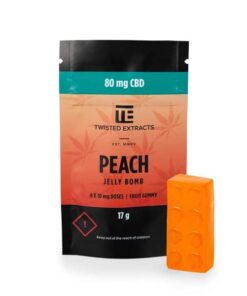 Peach CBD Jelly Bomb (80mg CBD)- Twisted Extracts
