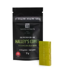 Watermelon Halley’s Comet Jelly Bomb (40mg THC + 40mg CBD)-Twisted Extracts